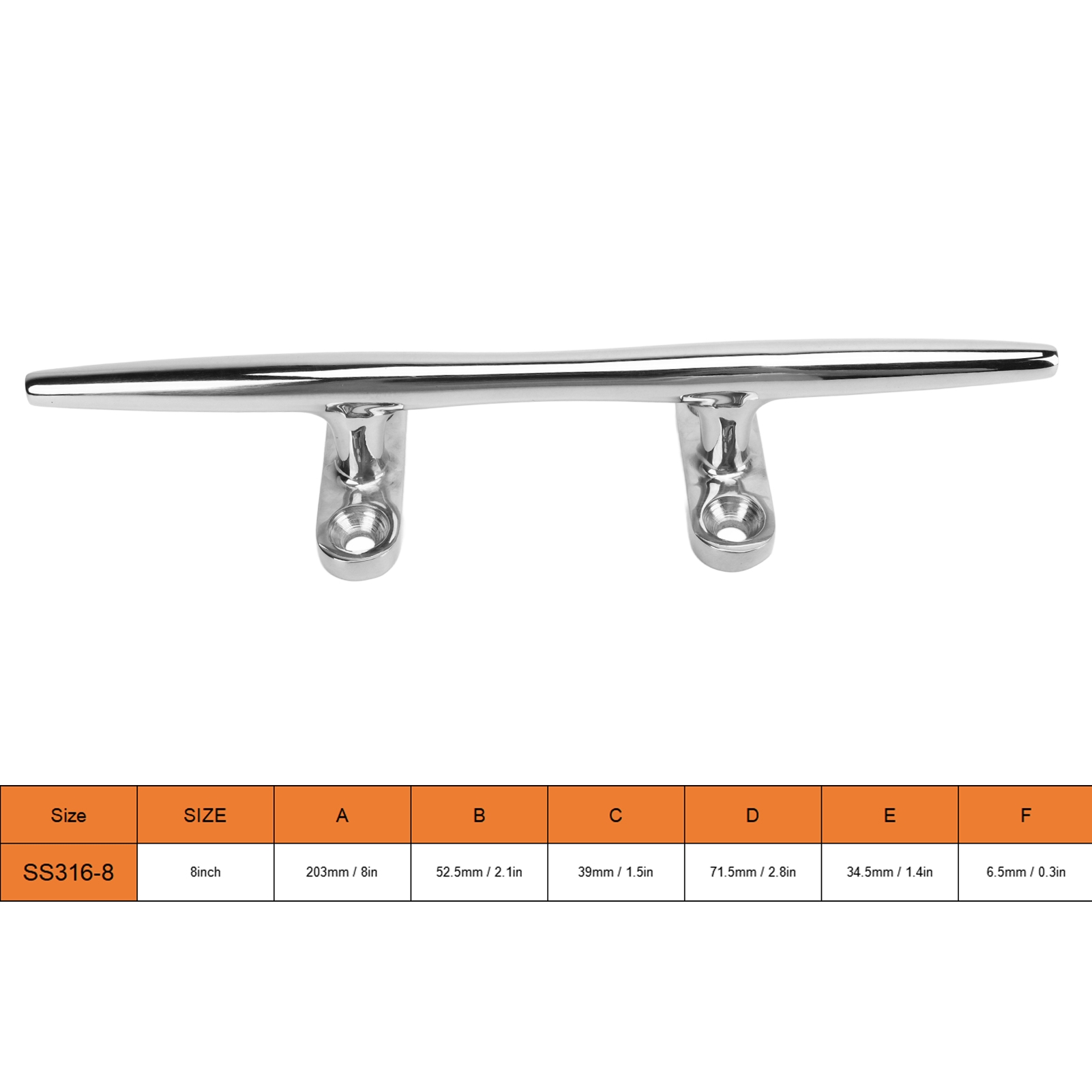 Cleat de Acero Inoxidable 316  - Deck Screw Stainless reseña y precio