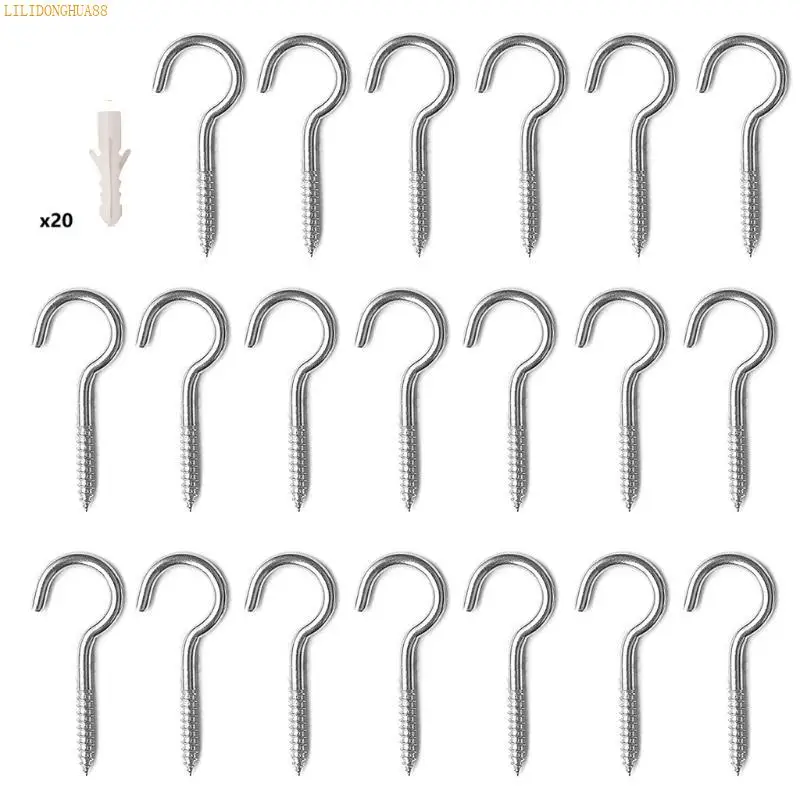 J1HA 20 Uds ganchos techo ganc - Deck Screw Stainless reseña y precio